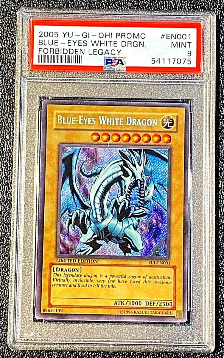 2005 PROMO PSA 9 MINT FL1-EN001 BLUE-EYES WHITE DRAGON FORBIDDEN