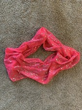 Girls Pink/Silver Star Scarf