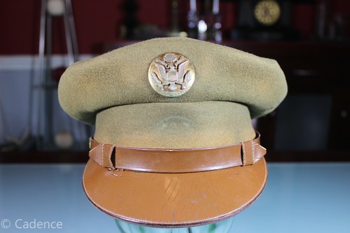 US WW2 Army Enlisted Visor Hat Cap Rare 