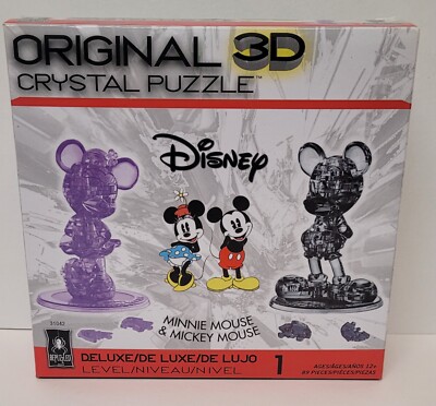 Be Puzzled Minnie And Mickey Mouse 3D Puzzle. Crystal Puzzle. 89