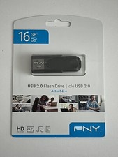 PNY 16GB Attache 4 USB 2.0 Flash Memory Drive Storage Drive For Windows  Mac
