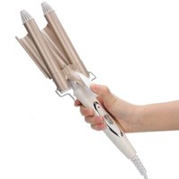 Hair Salon Ceramic 3 Triple Barrel Hair Wave Waver Curling Iron Curler Wand New