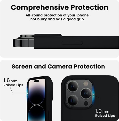 Für iPhone 16 Pro Max 15 14 13 12 11 Silikon Hülle Handyhülle + Displayschutz - Bild 18 von 59