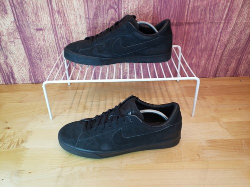 Black Leather Micro Suede Shoes 318333 