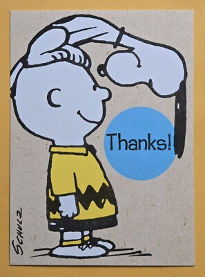 Peanuts Charlie Brown & Snoopy/ Greeting Card. (Envelope 3.5x5'')