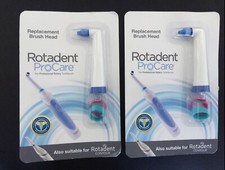 2 ROTADENT CONTOUR - PROCARE BRUSH HEAD SHORT POINTY ROTA DENT - USA SELLER