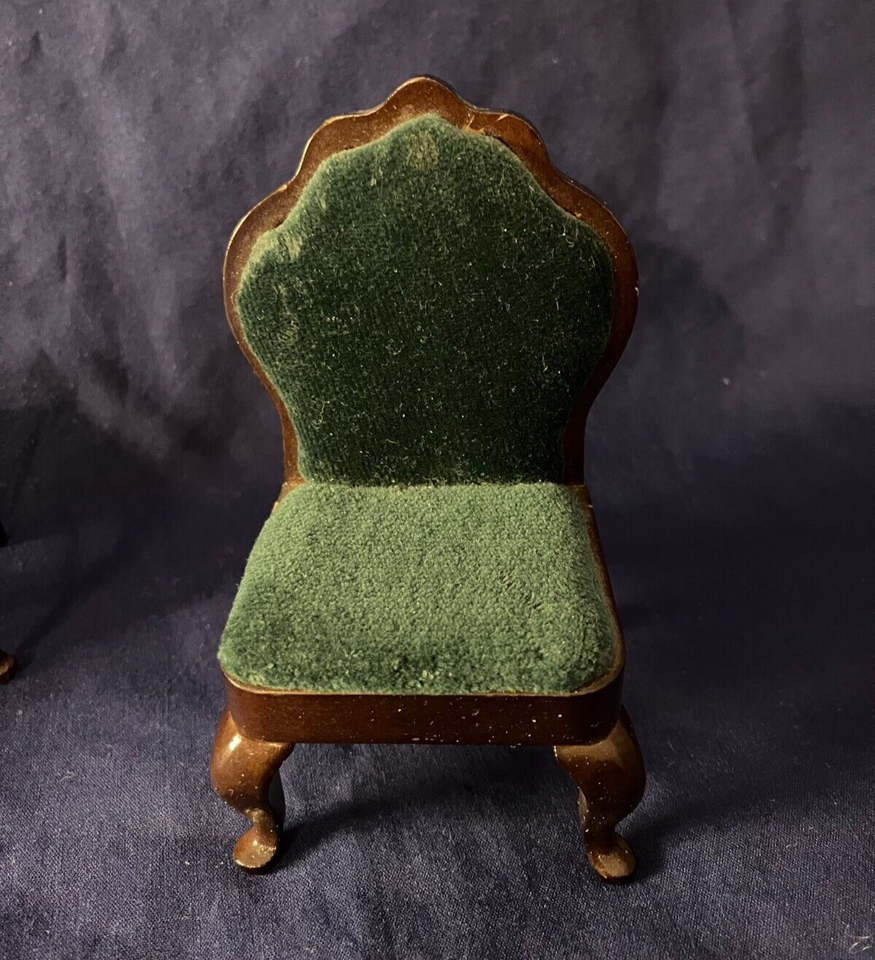Miniature Vintage Doll House Chair Collection Metal 4, 2 Wood eBay