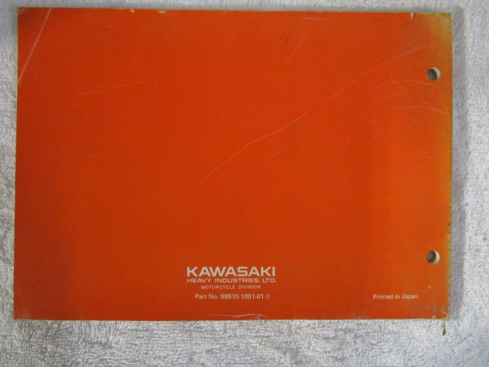 ORIGINAL 1979 KAWASAKI KZ750E MOTORCYCLE PARTS CATALOG, 99910109101