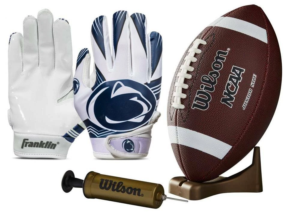 Penn State Nittany Lions Kids NCAA Receiver Gloves 3pc Football