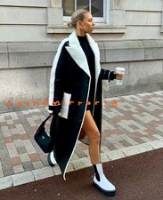 New With Tags Missguided Black White Faux Shearling Coat Bloggers Fav 8