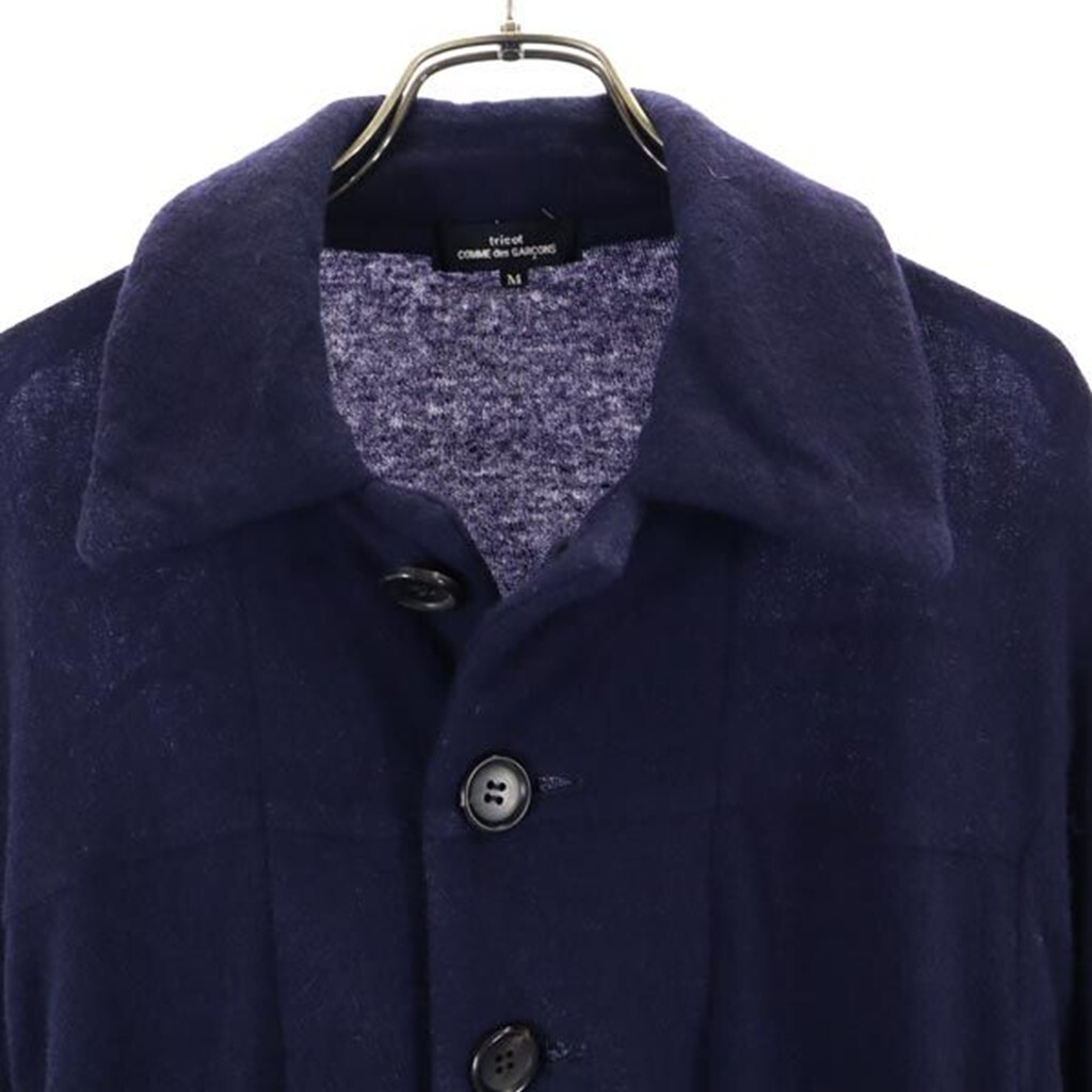美品 tricot COMME des GARCONS カーディガン ネイビー Tricot Comme Des Garcons Knit Cardigan Made in Japan Wool