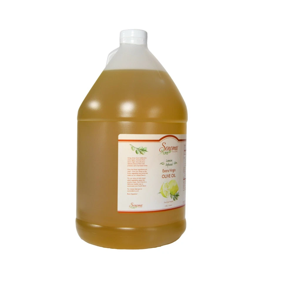 Lemon Infused Extra Virgin Olive Oil Bulk 1 Gallon / 3.8 Liter / 128 oz   - Image 3 of 4