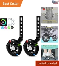Safe & Stylish Light-Up Training Wheels for 14-20 Inch Bikes - Perfect for Kids!
