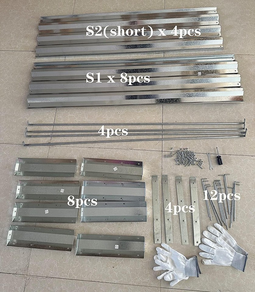 2pcs 8x4x1FT Galvanized Raised Garden Bed，Planter Raised Beds, eBay