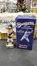 NIB 2004 SCOTT PODSEDNIK MILWAUKEE BREWERS BOBBLEHEAD RETRO NAVY BLUE SGA