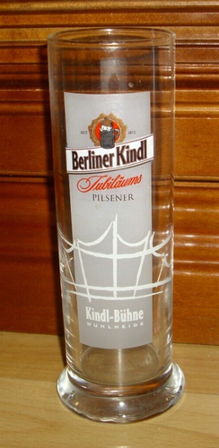 Bierglas Berliner Kindl Jubiläums Pilsener 19 cm DM 6 cm mit Druck
