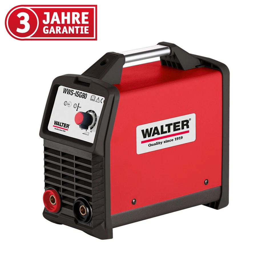 WALTER Tragbares Inverter Schweißgerät MMA, inkl Kabelpaket und Zubehör