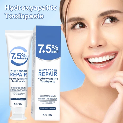 7.5% Hydroxyapatite Toothpaste Remove Yellow Tooth Stains For Sensitive Teeth - Picture 2 of 11
