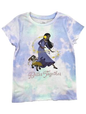Girls Wish Tie Dye Purple Blue Short Sleeve Better Together T-Shirt