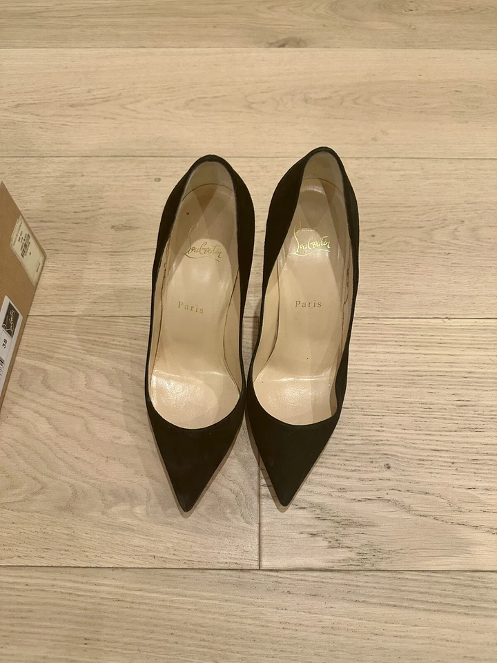 Zapatos de salón Christian Louboutin So Kate 120 mm de gamuza negros talla 38 Foto 3 de 4