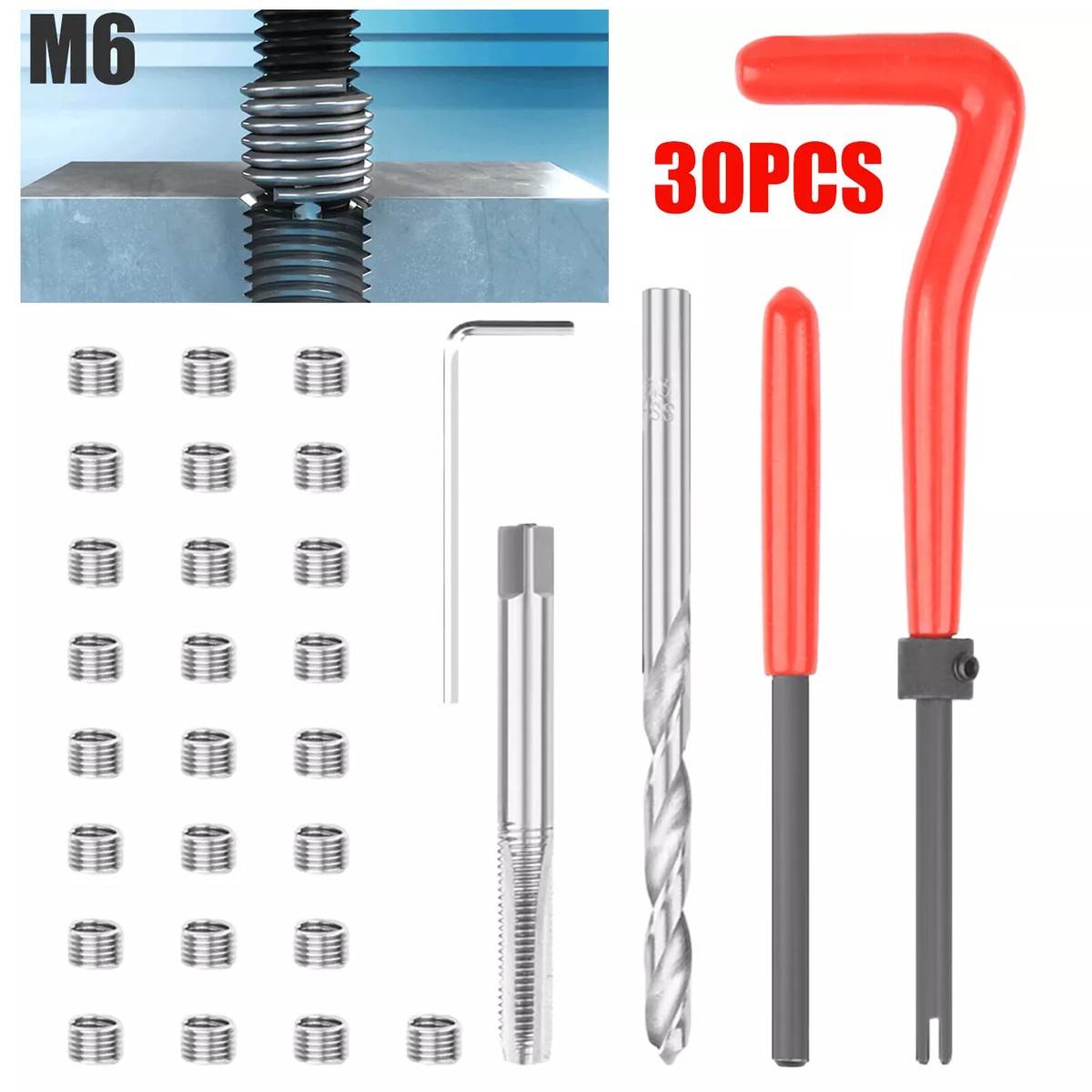 131-Piece Metric Helicoil Thread Repair Kit | 131pc Zambia