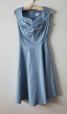 Sky-Blue Polka Dot Summer Dress. US Size S. | eBay Sky-Blue Polka Dot Summer Dress. US Size S. | eBay