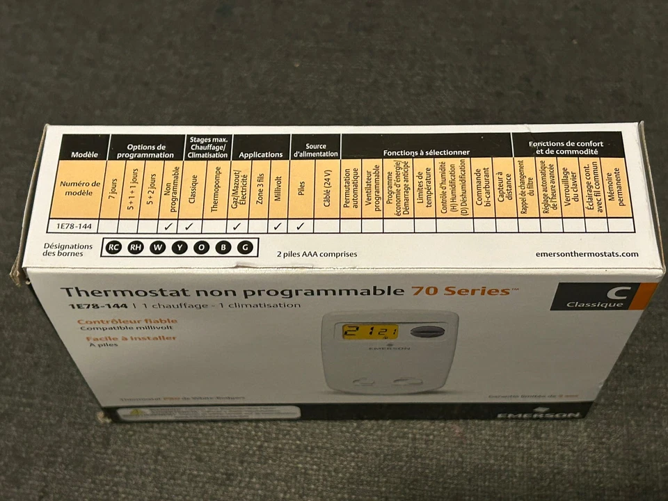 Termostato solo calor no programable serie 70 Emerson 1E78-140 NUEVO Foto 4 de 4
