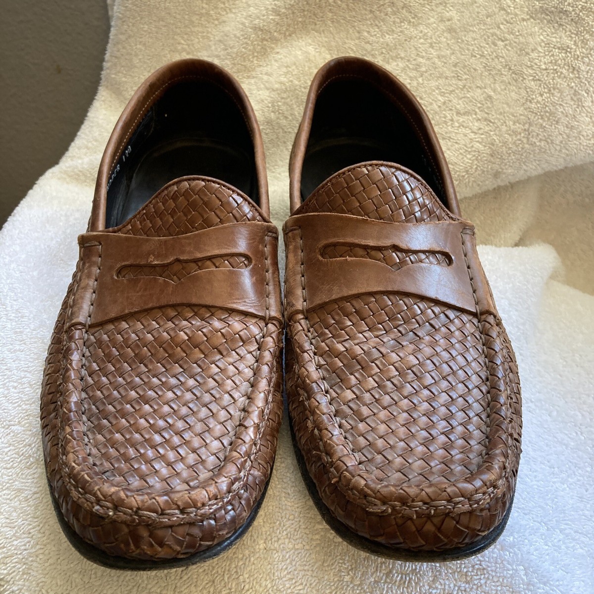 Donald Pliner Brown Leather “Naper” Loafers Size 10 | eBay display picture 1