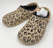 cheetah print crocs with fur