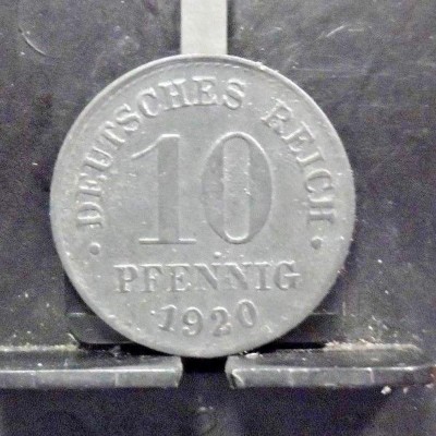CIRCULATED 1920 10 PFENNIG WEIMAR REPUBLIC GERMAN COIN(10519)R1.....TRACKING#