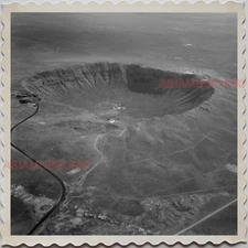 50s ARIZONA BARRINGER CRATER METEOR CRATER COCONINO COUNTY VINTAGE USA Photo7752
