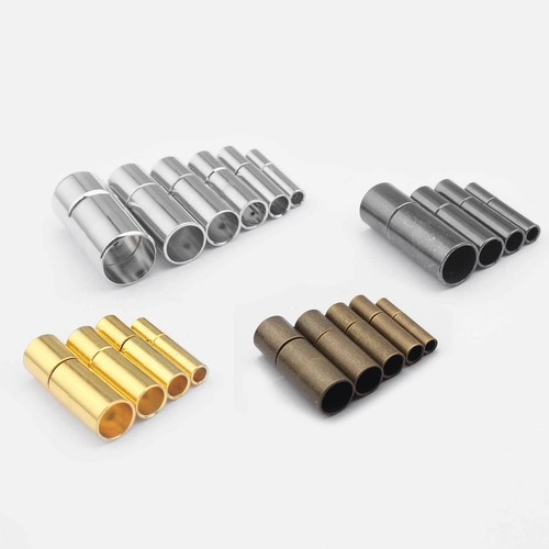 10pz Tappi terminali in acciaio inox 2mm/2,5mm/3mm/4mm/5mm/6mm/8mm chiusure a baionetta Jewe - Foto 5 di 12