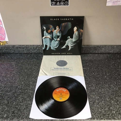 LP VINYL BLACK SABBATH HEAVEN AND HELL 9102 752 UK 1ST PRESS 1980 EX+/EX+