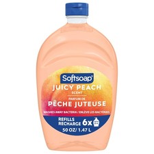 Softsoap Juicy Peach Liquid Hand Soap, Kitchen and Bathroom Hand 50 fl oz 0.14 per fl oz