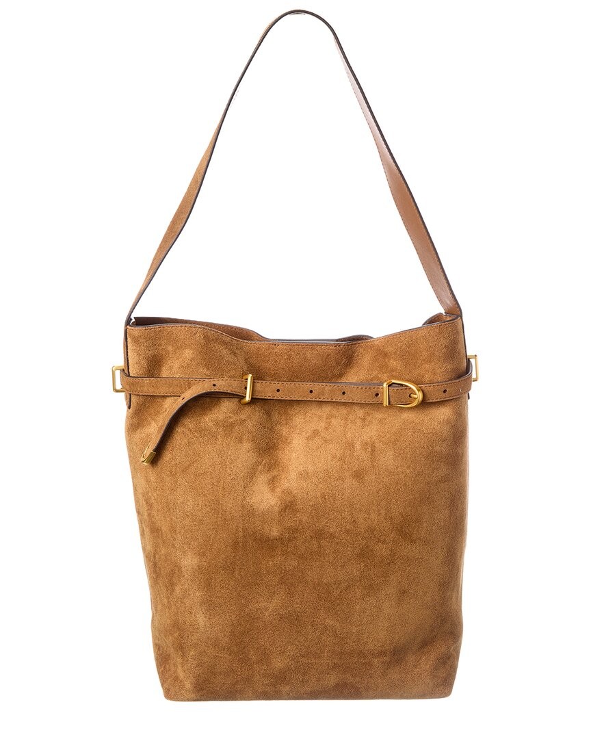 Madewell Suede Belted Essentials Bucket Tote Women's Brown