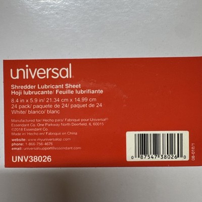 Universal RS-SLS-02 5.5 in. x 2.8 in. Shredder Lubricant Sheets (24/Pack)