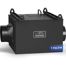 170CFM Ultra Quiet In Line Fan, Remote Mount Exhaust Ventilation Fan for Bath...