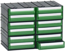 CASSETTIERA MOBIL PLASTIC T/B COMPOSIZIONE B 12 CASSETTI 225x120x169 VERDE - BLU
