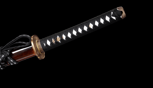 Espada Samurai Japonesa Hecha a Mano Katana Damasco Acero Rojo Oscuro Saya Latón Fittin - Imagen 15 de 16