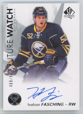 2016-17 SP Authentic Future Watch /699 Hudson Fasching Buffalo Sabres #129
