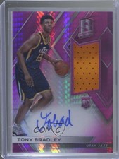 2017-18 Panini Spectra Rookie Jersey Neon Pink Prizm 20/25 Tony Bradley Auto fm0