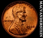 1938-D Lincoln Wheat Cent- Red Choice Gem Brilliant Uncirculated Luster #i3407