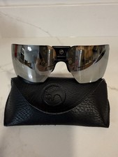 Vintage Gargoyles Sunglasses Classic Black Frame Silver Mirror Lens Terminator