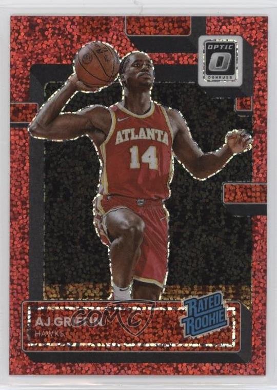2022-23 Panini Donruss Optic Rated Rookie Red Sparkle Prizm AJ Griffin #204 d4z
