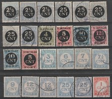 72) NETHERLANDS -NEDERLAND PORTO 1923 / 38  USED SELECTION   PERFECT