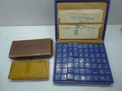 3 Vintage Spiele von DIAMINO darunter ein Bakelit in Box