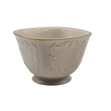 Lenox Canterbury Collection Treat Bowl Gold Trim 3" Tall Made in USA