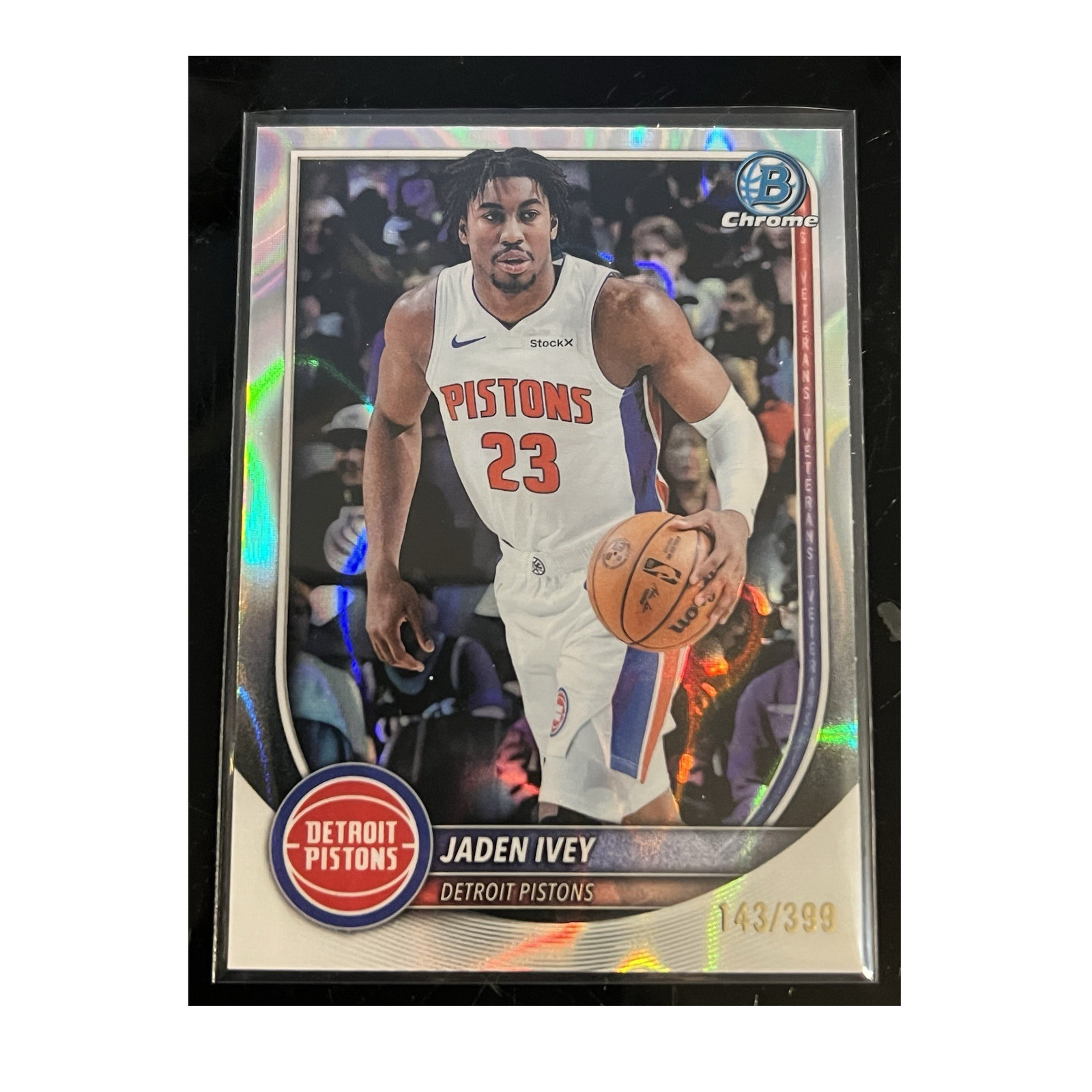 Topps Bowman Chrome 2025-26 Jaden Ivey #BCV-159 Pistons Lava Refractor /399