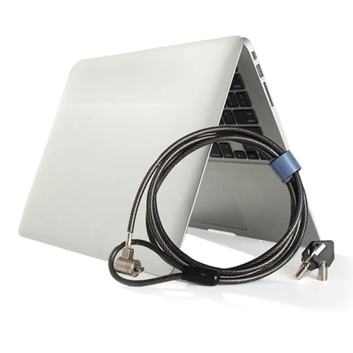 Laptop Cable Lock for 6x2.5mm Hole Laptop Heavy-Duty Notebook Lock 200cm Cable - Afbeelding 2 van 8