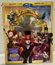 Alice Through the Looking Glass (Blu-ray+Dvd, New) Johnny Depp, Anne Hathaway